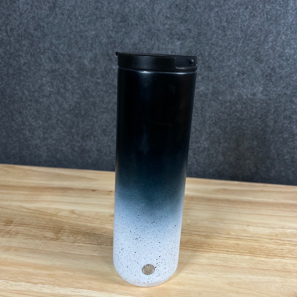 Starbucks 20oz Stainless Steel Tumbler Black White Ombre Speckled Travel Mug